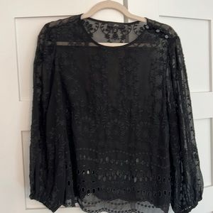 J Crew black blouse